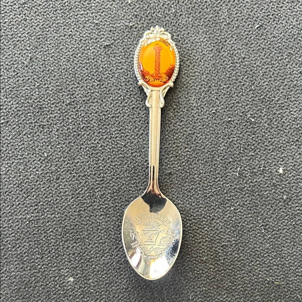 Collector's Hot Springs Arkansas Orange Accent Souvenir 🥄